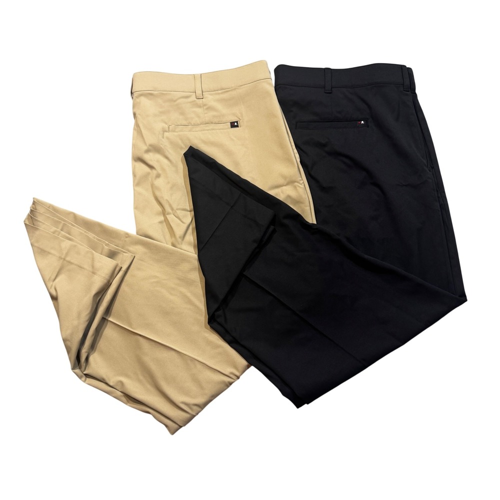 Grand Slam Mens Golf Pants Bundle 44x29 Khaki Black Performance Active Waistband